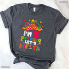 Lets Fiesta 5th Cinco De Mayo Birthday T-Shirt- Unique May Birthday Shirt Gift