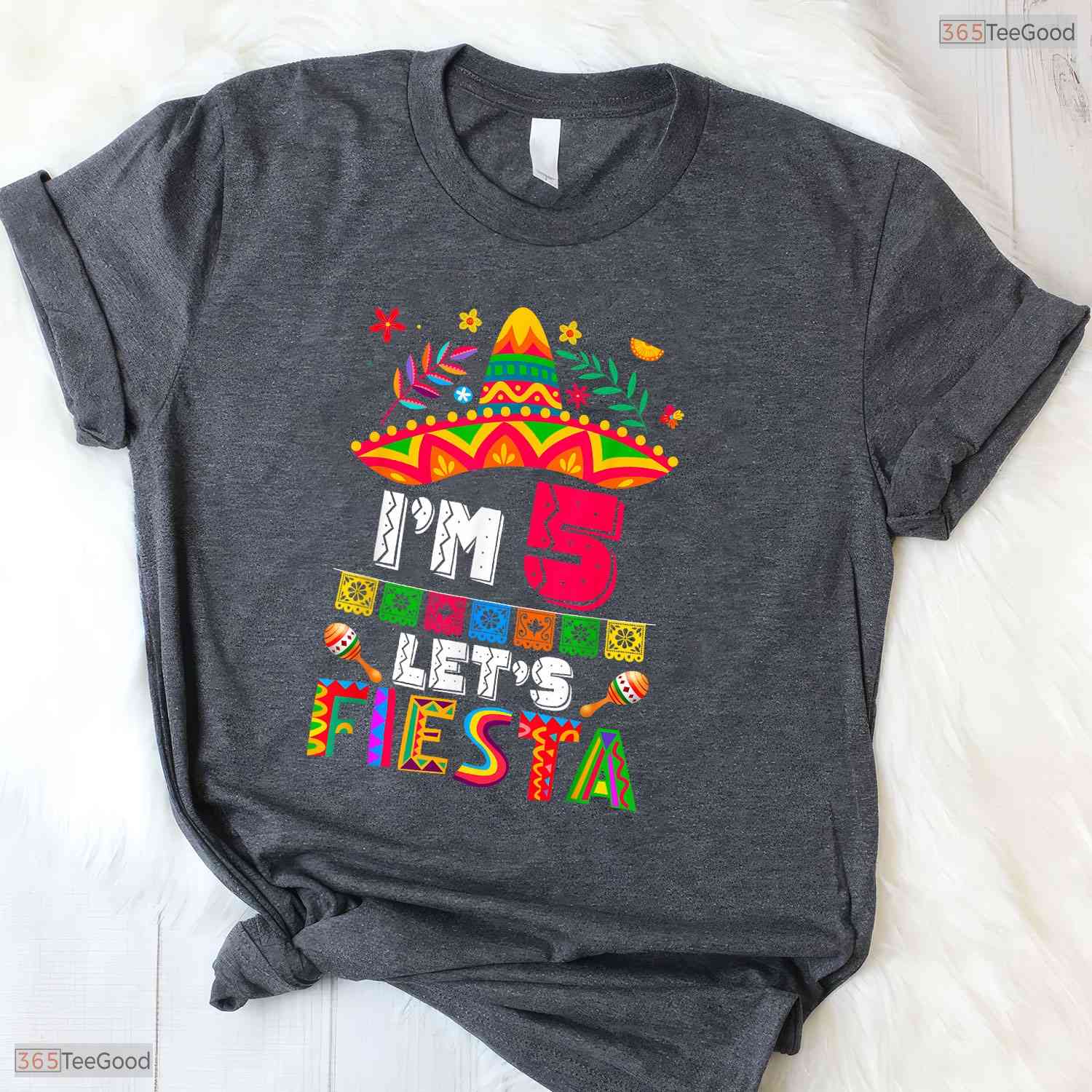 Lets Fiesta 5th Cinco De Mayo Birthday T-Shirt- Unique May Birthday Shirt Gift