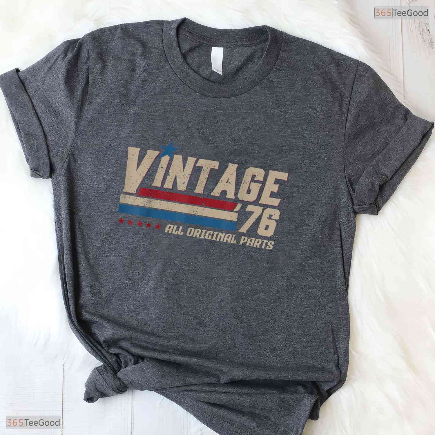 Vintage 1976 All Original Parts Men T-Shirt- Unique May Birthday Shirt Gift