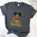 Camo Black Woman Afro Taurus Queen T-Shirt- Unique May Birthday Shirt Gift Idea