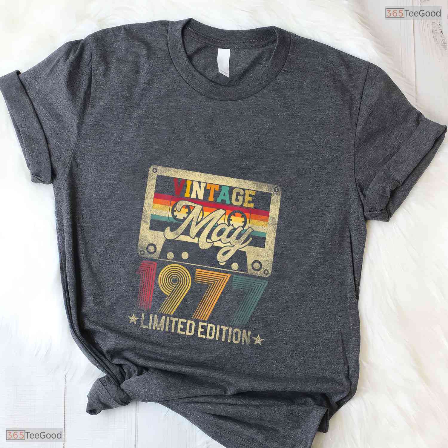 Vintage 1977 Limited Edition V-Neck T-Shirt- Unique May Birthday Shirt Gift Idea