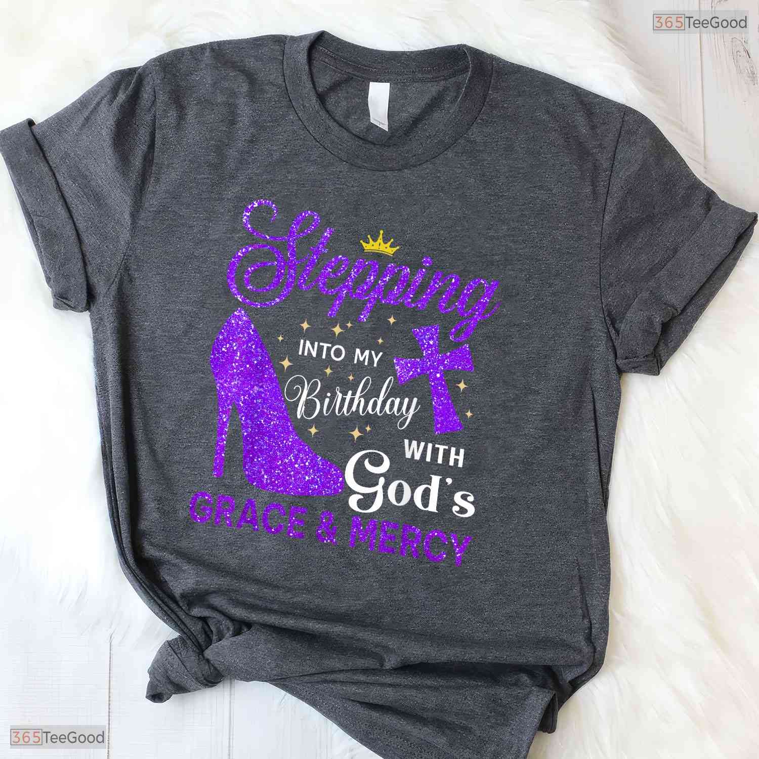Stepping Into My May Birthday With God's Grace And Mercy Blessed T-Shirt Gift