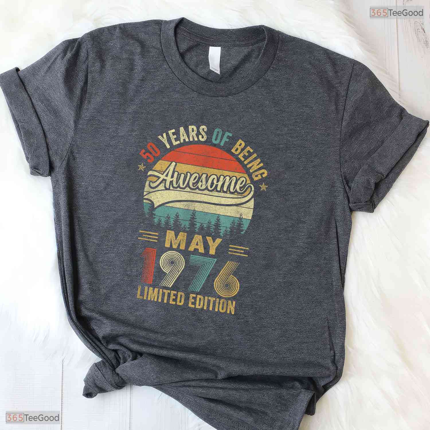Vintage May 1976 Retro 50 Years Old 50th Birthday T-Shirt For Men And Women