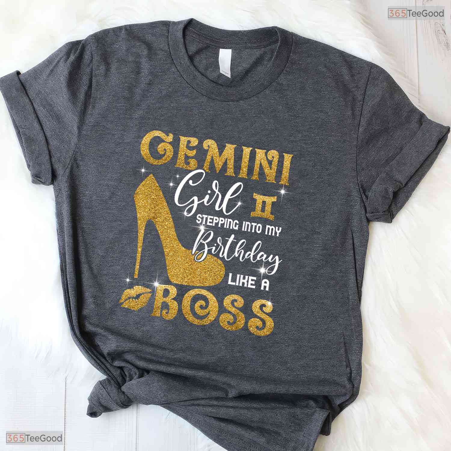 Fierce Gemini Girl Stepping Into My May Birthday Like A Boss High Heel T-Shirt