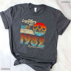 Awesome Legendary Since May 1982 Retro 44th Birthday Gift T-Shirt For Adults