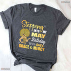 Blessed With Grace May Birthday T-Shirt- Adult Stepping Into My Month Shirt