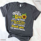 Gorgeous May Sunflower Girl Queen Born In May Spring Celebration Birthday T-Shirt