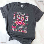 Beautiful 63 Year Old Made In 1963 Floral 63rd May Birthday Women Graphic T-Shirt