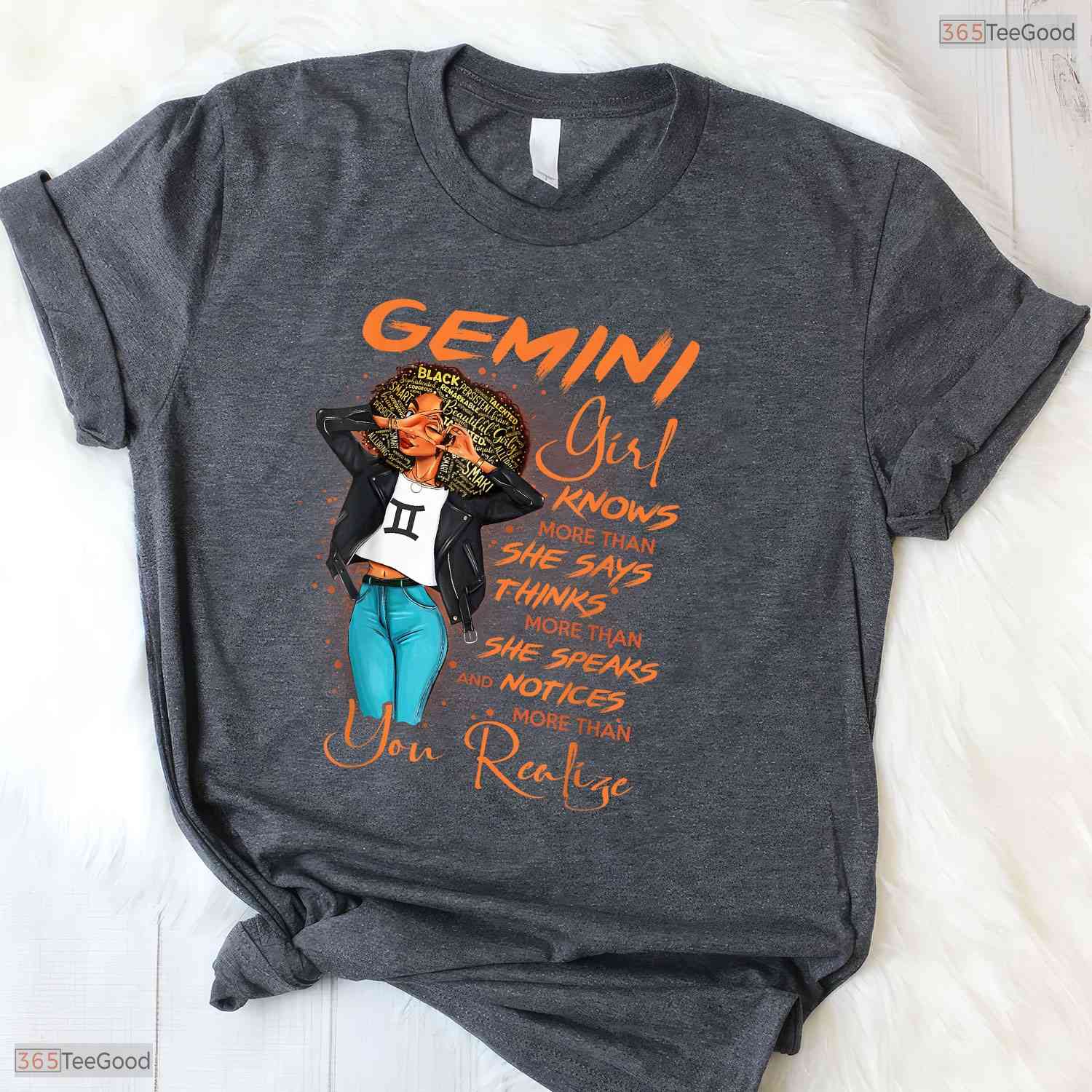 Smart Gemini Girl Knows More Than She Says Black Women's May Birthday T-Shirt Gift