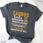 Hilarious Taurus Zodiac Facts May Birthday T-Shirt For Men Women And Kids Gift