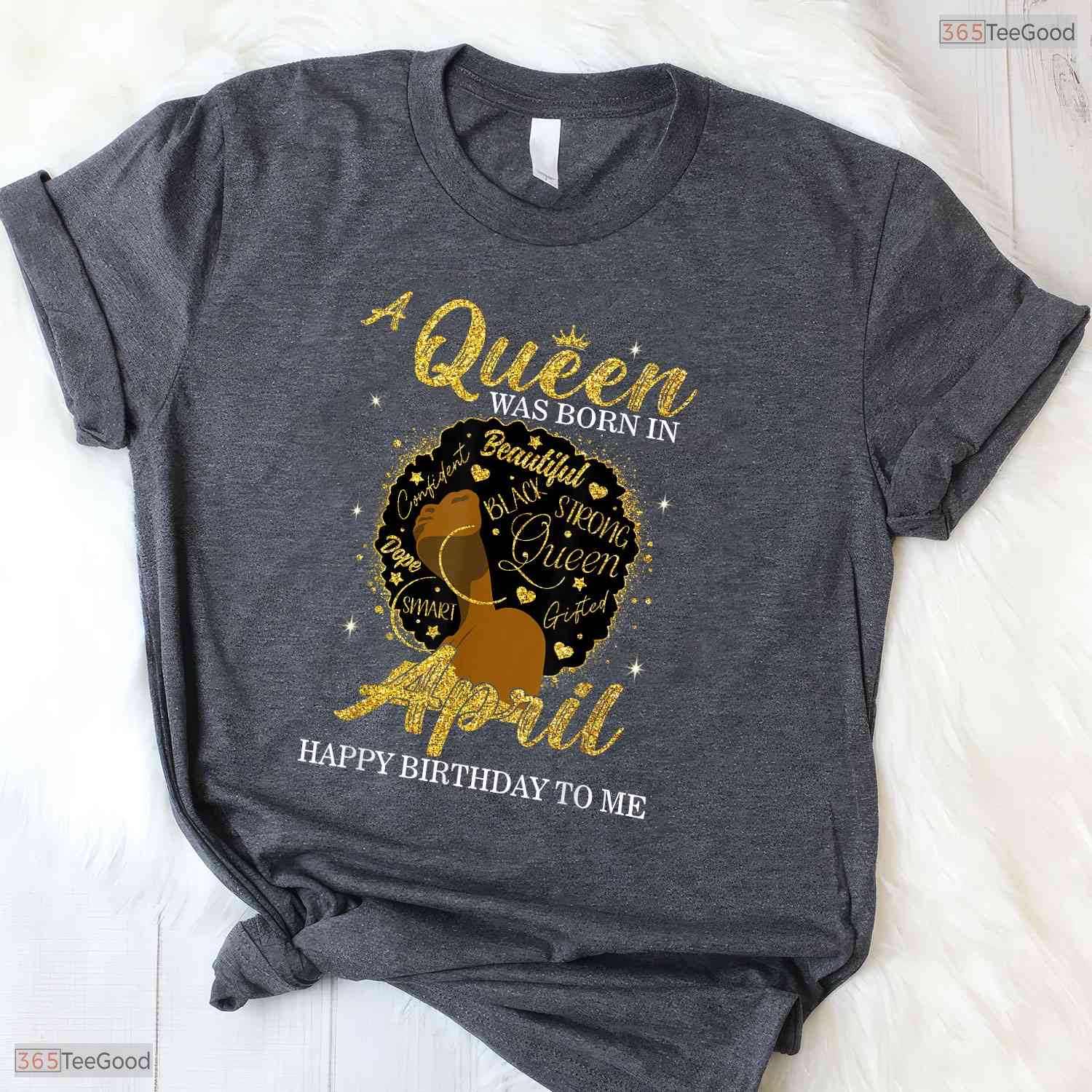 A Beautiful Queen Was Born In May Birthday T-Shirt For Black Women And Girls