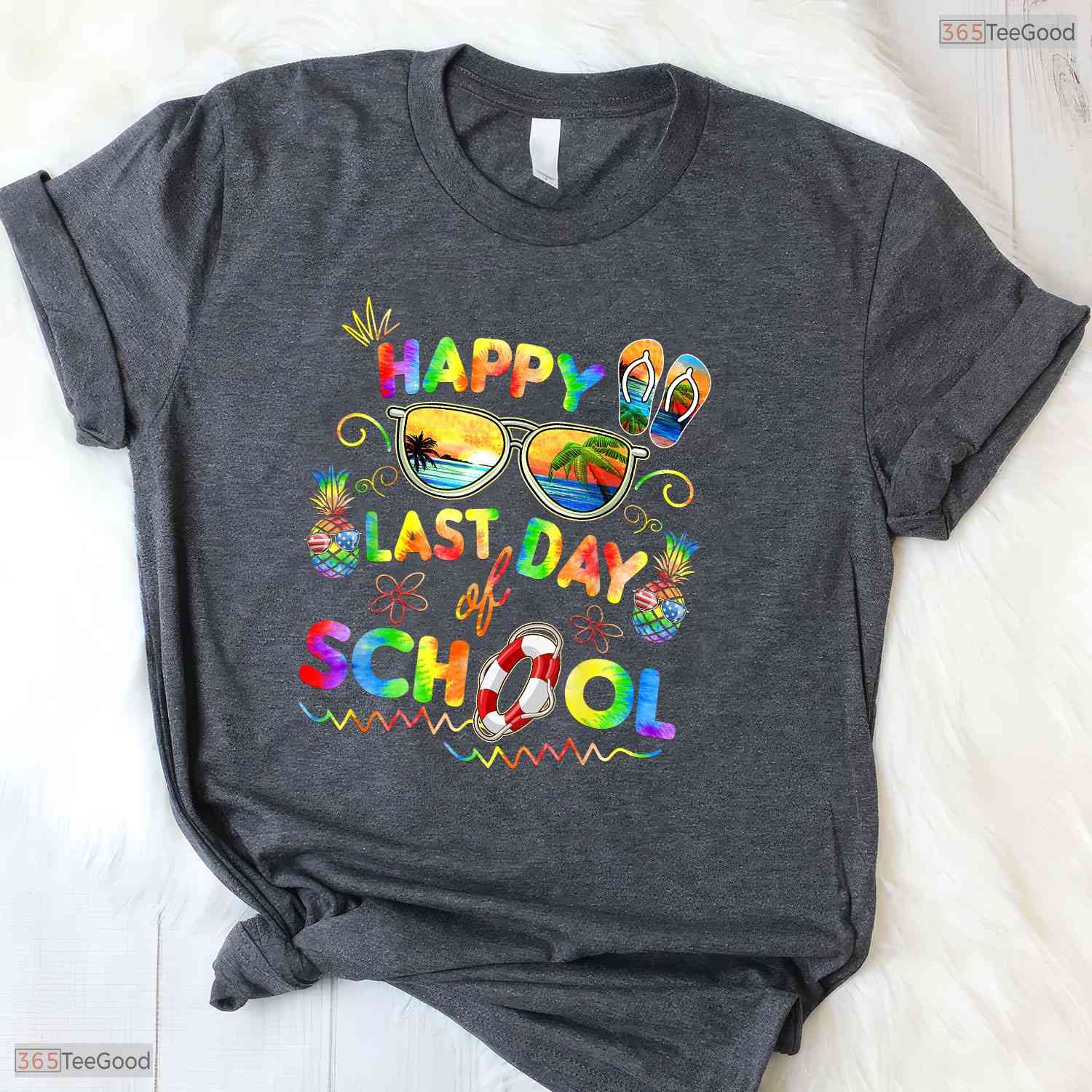 Happy Last Day Of School T-Shirt- Teacher End Of Year May Birthday Shirt Gift