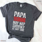 Funny Papa Warning May Nap Suddenly Shirt Best May Birthday Gift For Grandpa