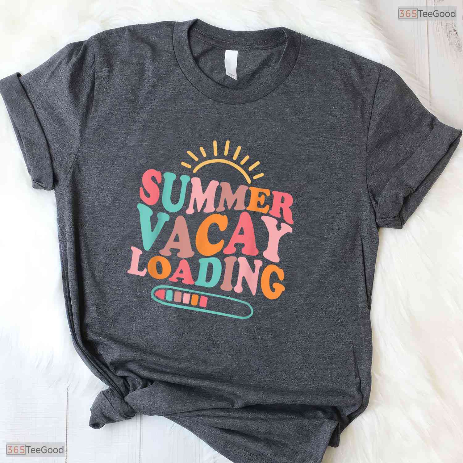 Groovy Summer Vacay Loading T-Shirt- Teacher Last Day May Birthday Shirt Gift