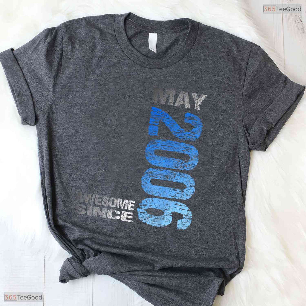 Awesome Since May 2006 T-Shirt- Unique 20th May Birthday Celebration Apparel