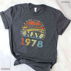 Limited Edition May 1978 T-Shirt- Best 48th May Birthday Celebration Apparel