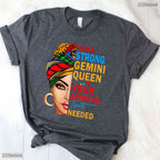 Gemini Zodiac Horoscope Queen T-Shirt- Unique May Birthday Shirt For Women