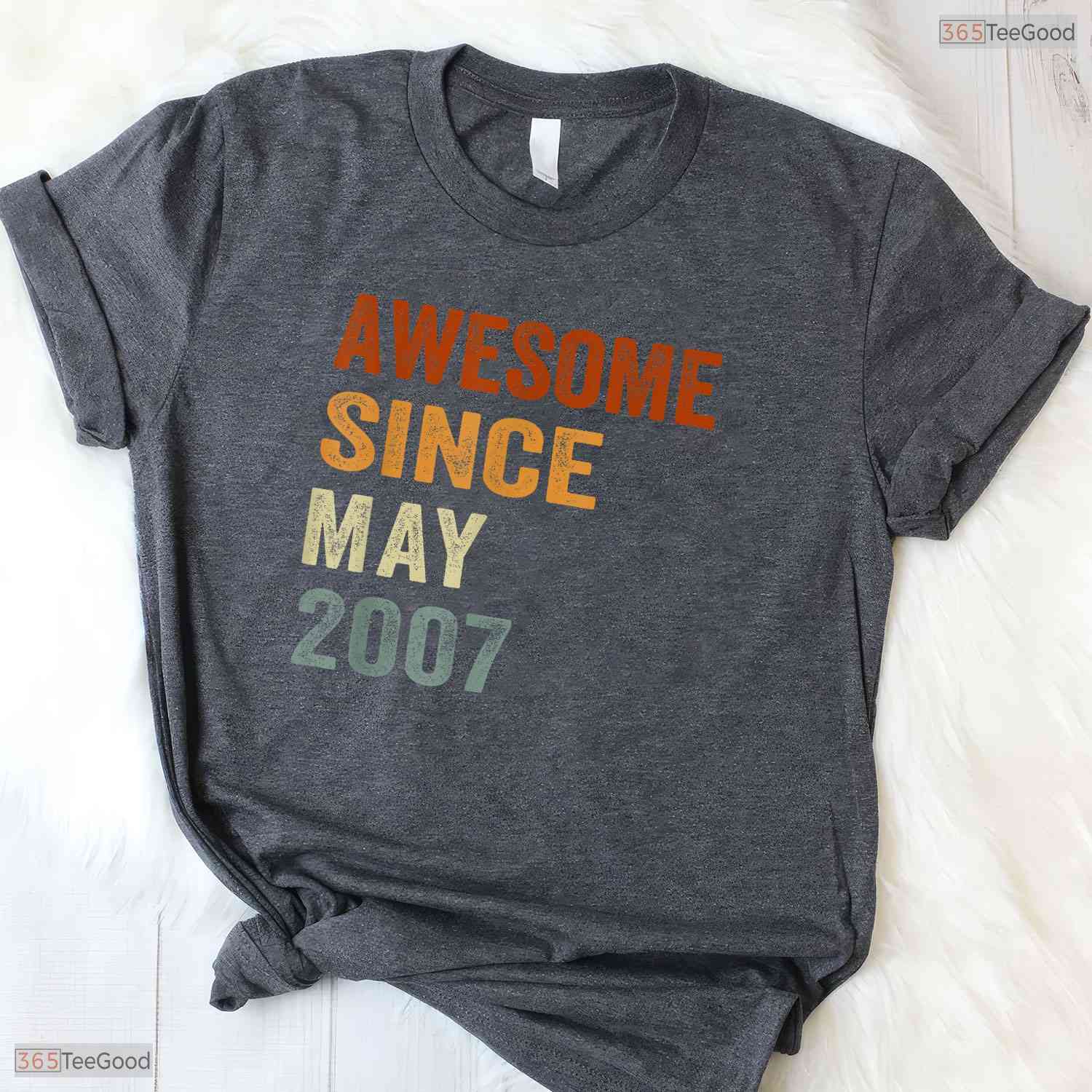 Retro Awesome Since May 2007 T-Shirt- Best 19th May Birthday Shirt For Him
