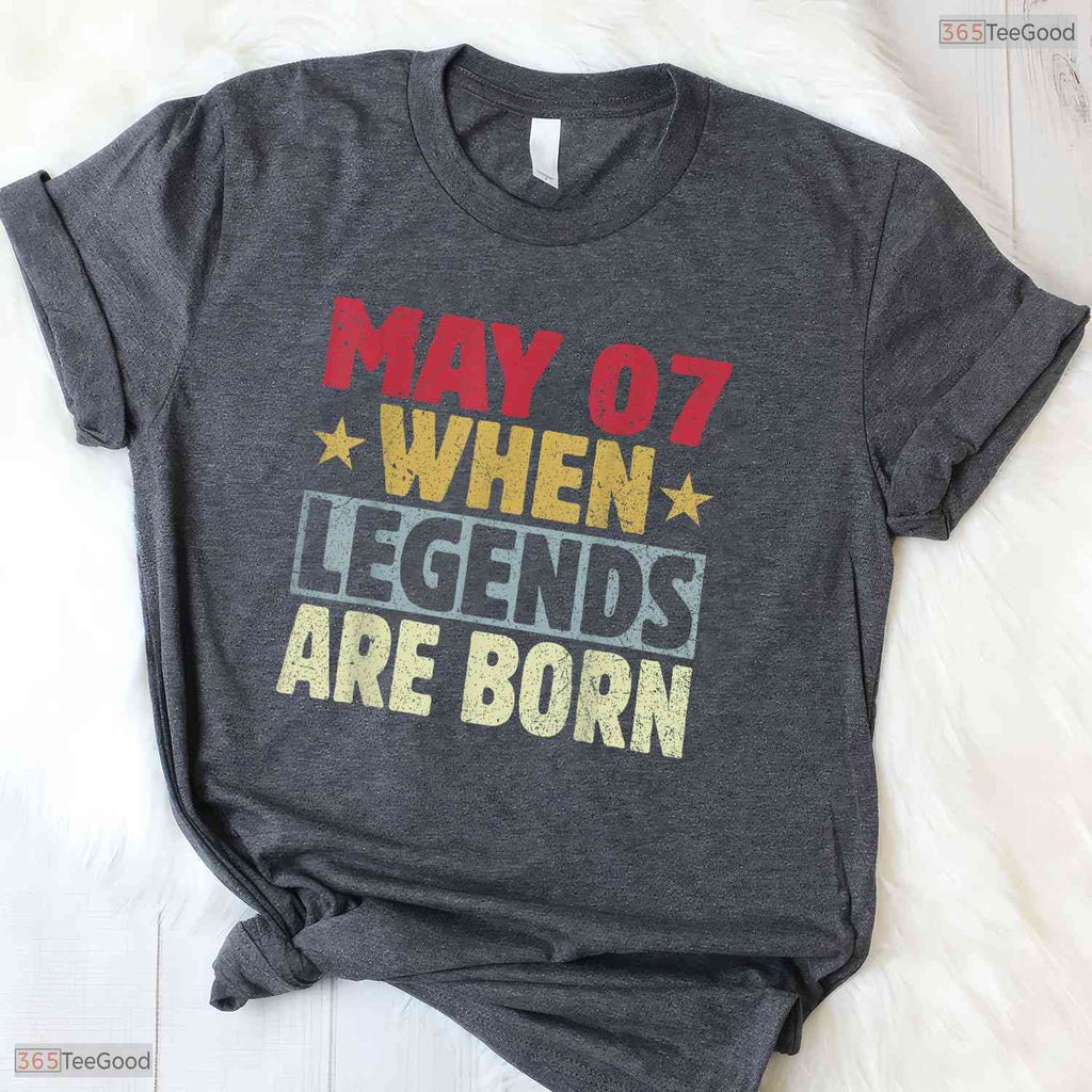 Celebrate 7th Of May Birthday T-Shirt- Awesome May 7 Birthday Shirt For Men