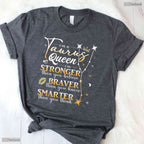 Taurus Queen Zodiac Sign Horoscope T-Shirt- Unique May Birthday Shirt Gift