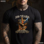 250 Years Christian Faith Freedom USA Valentine T-Shirt Trout Fishing Wear