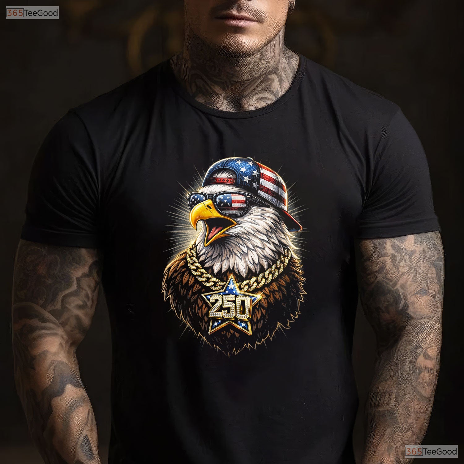 USA 250th Anniversary Funny Independence Valentine T-Shirt Trout Fishing Wear
