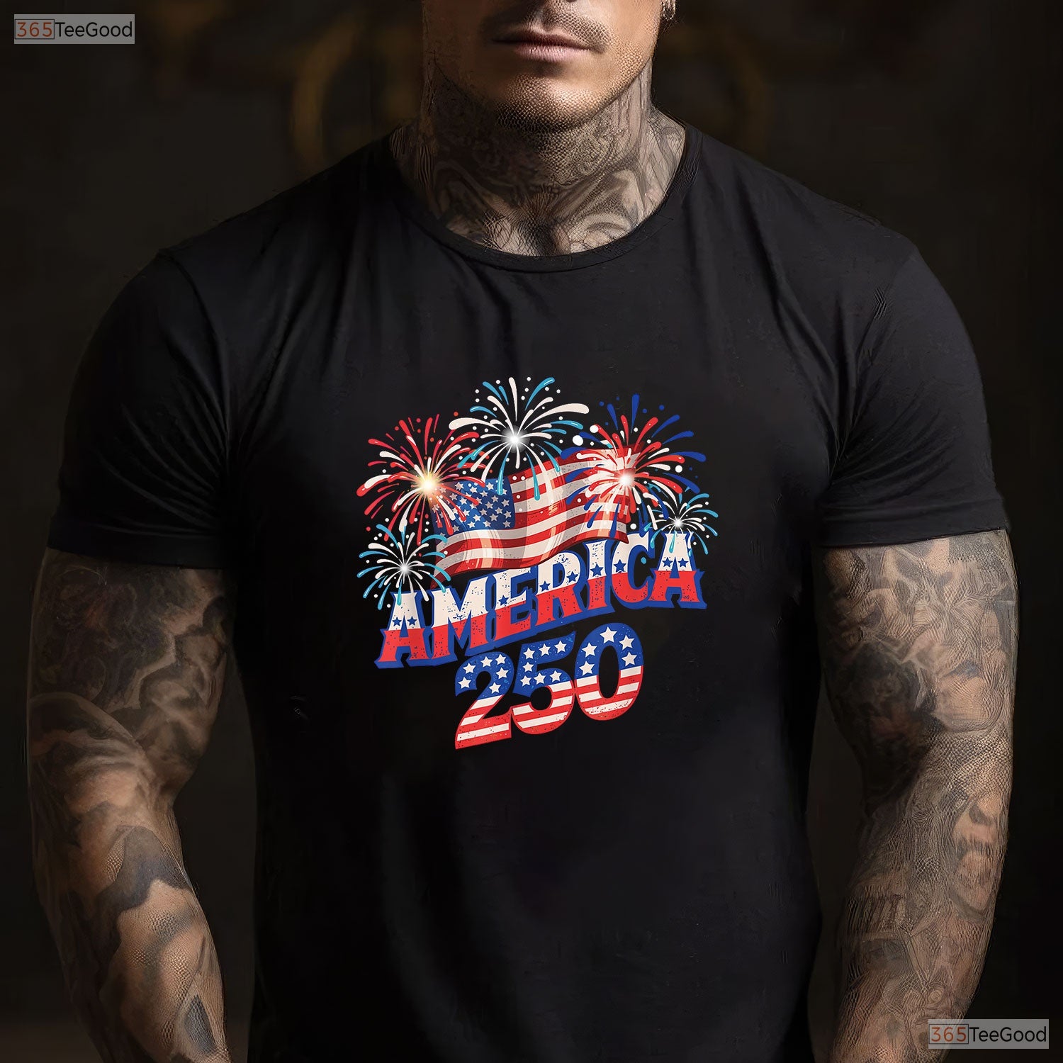 250 Years America Independence Freedom Valentine T-Shirt Saltwater Fishing