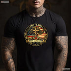 250 Years Faith Freedom Christian USA Valentine T-Shirt Crappie Fishing Men
