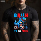 Kids 250th Anniversary Dino 2026 USA Valentine T-Shirt Inshore Fishing Men