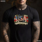 USA 250 Years Freedom Rose Vintage Valentine T-Shirt Crappie Fishing Shirts