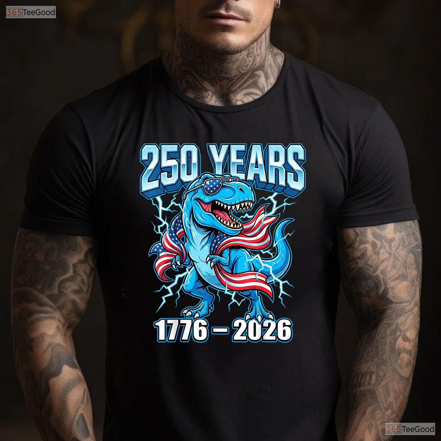 250th Anniversary USA 4th of July Valentine T-Shirt Offshore Fishing Apparel