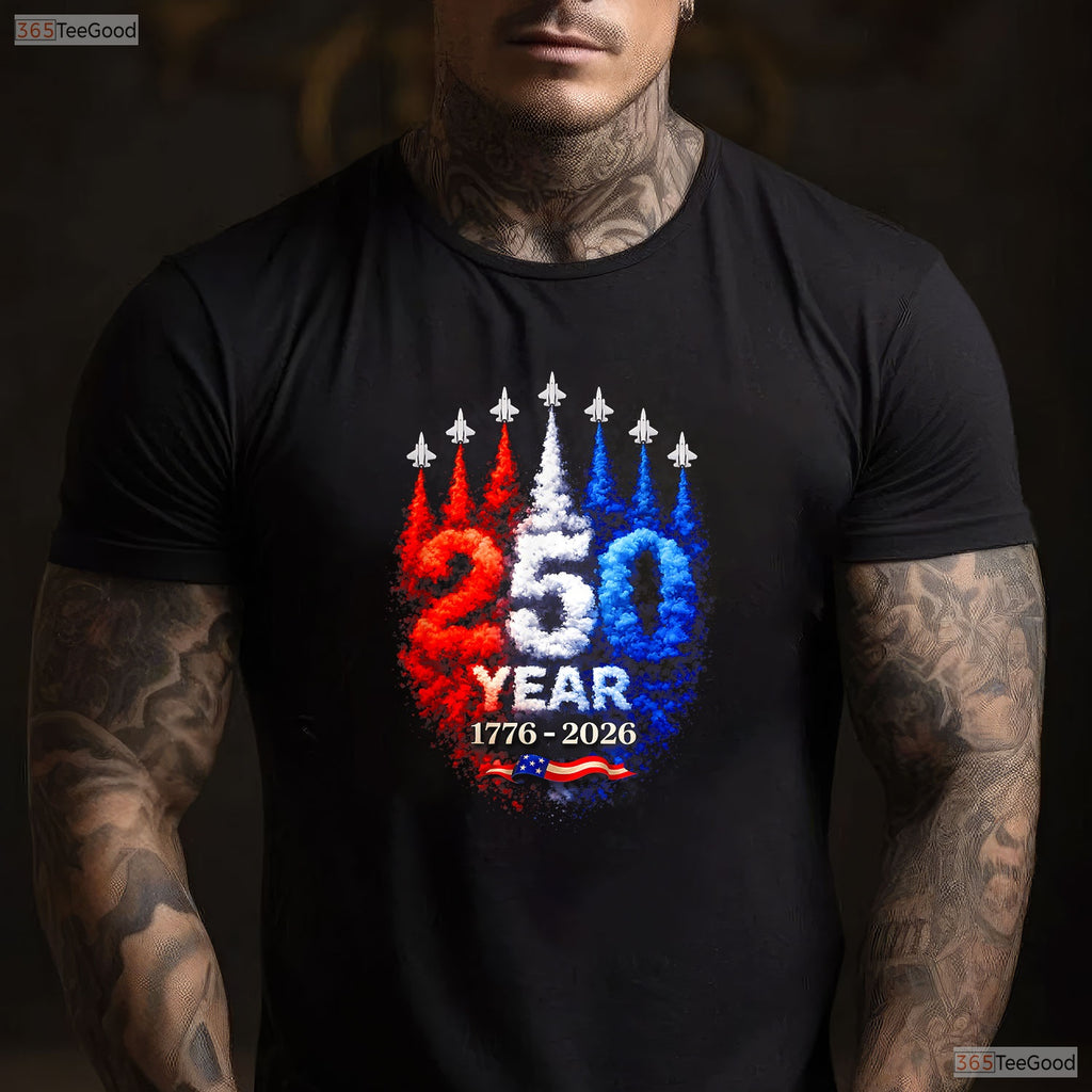 250th Anniversary USA Patriotic Valentine T-Shirt Carp Fishing Tackle Men
