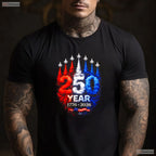 250th Anniversary USA Patriotic Valentine T-Shirt Carp Fishing Tackle Men