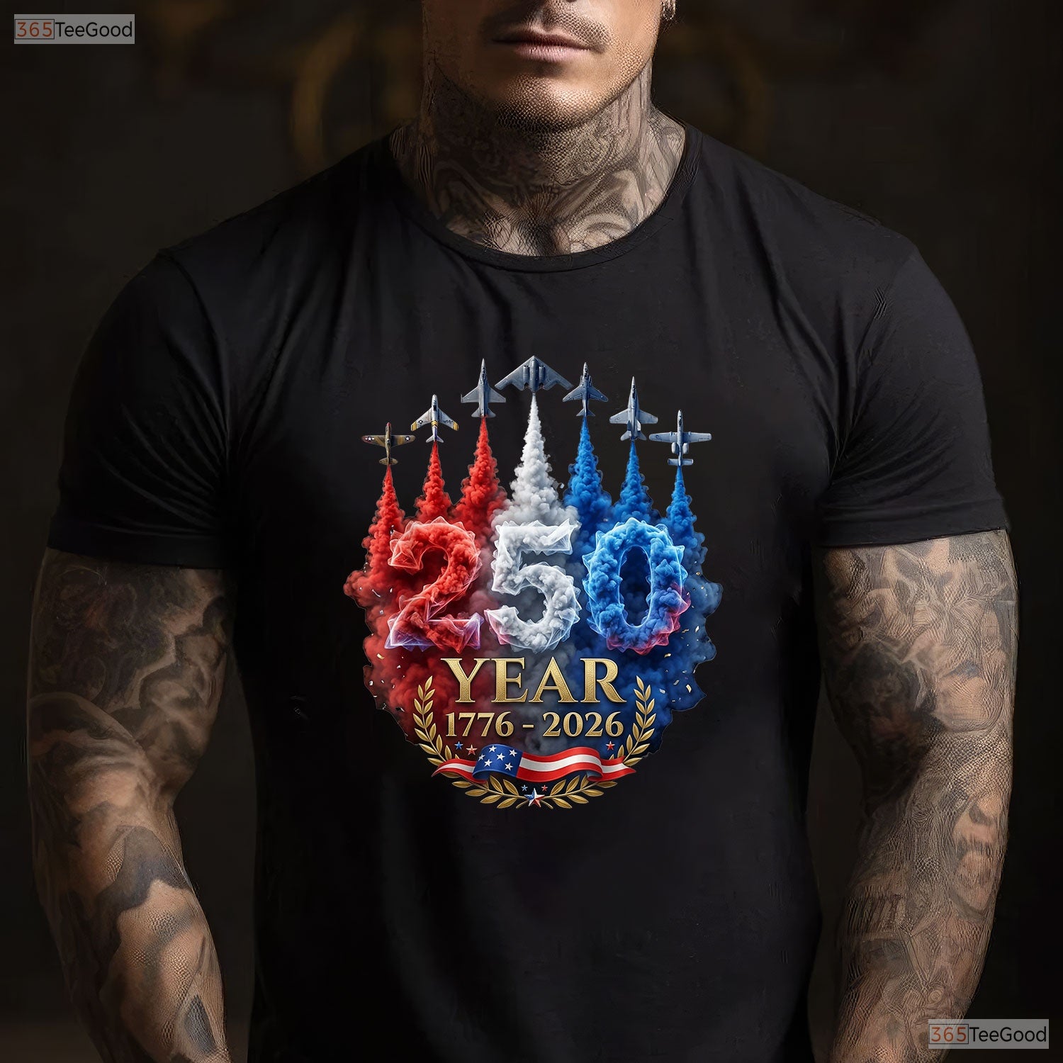 250 Years American Patriotic 4th of July Valentine T-Shirt Pike Fishing Gifts Men
