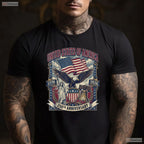 American 250th Flag Liberty Eagle Valentine T-Shirt River Fishing Shirts Men