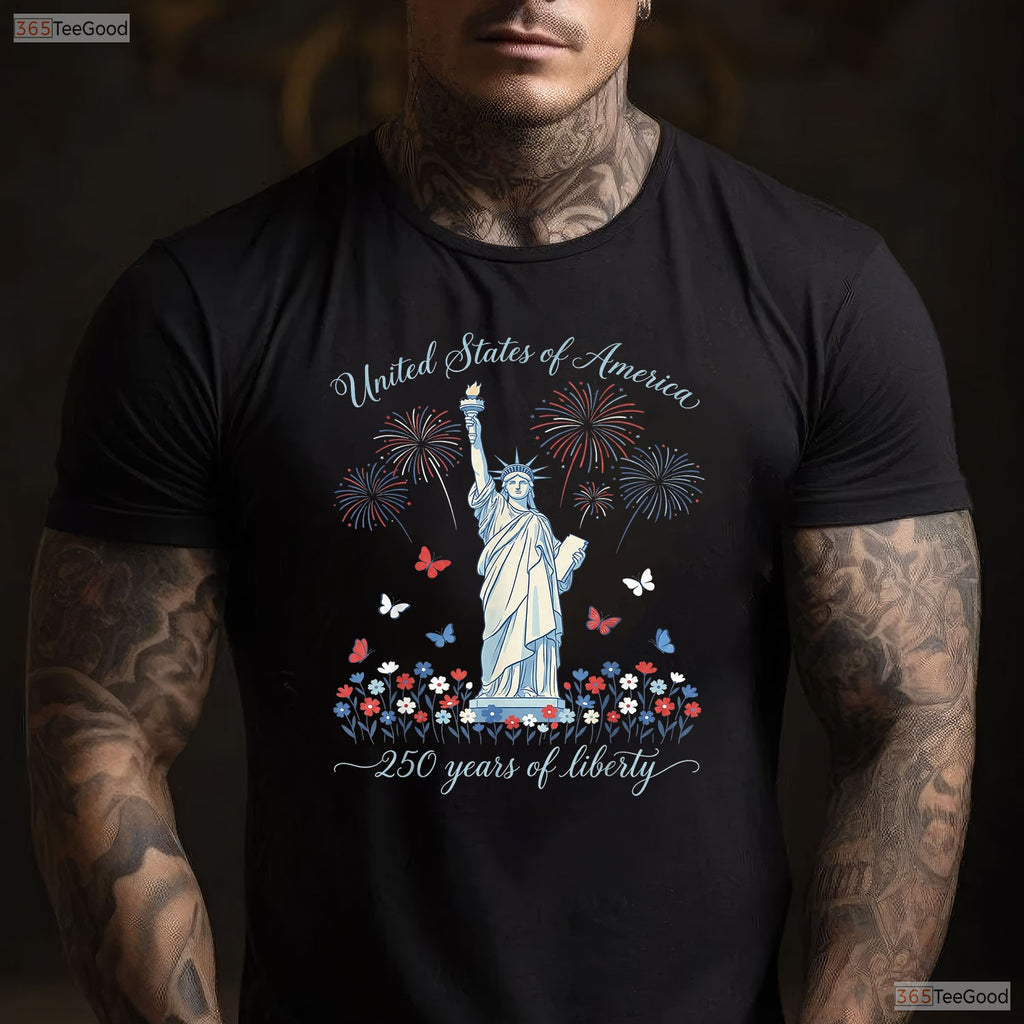United States 250th Anniversary Valentine T-Shirt Fly Tying Accessories Men