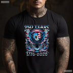 250 Years America Independence 250th Valentine T-Shirt Trout Fishing Gear Men