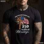 One Nation Under God 250 Years USA Valentine T-Shirt- Carp Fishing Outfits