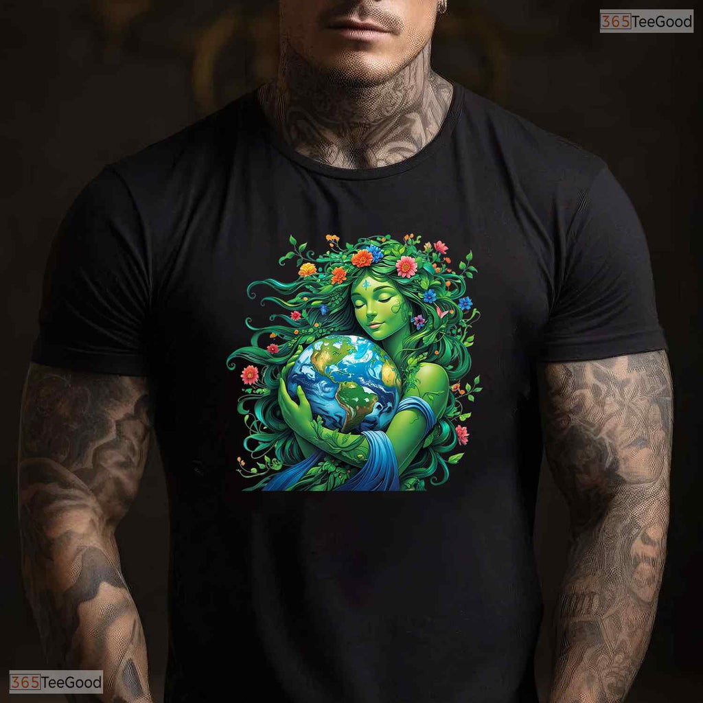 Green Mother Nature Earth Day Shirt Earth Mother Planet Nature T-Shirt Gift