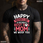 Worlds Best Dog Mom Shirt Happy Mothers Day We Woof You T-Shirt For Women