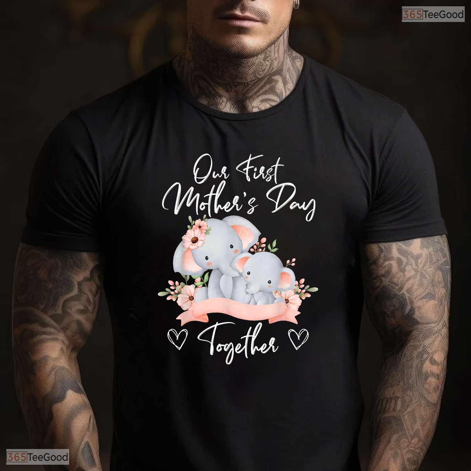 Our First Mothers Day Together Elephant Matching Mom And Baby T-Shirt Gift Idea
