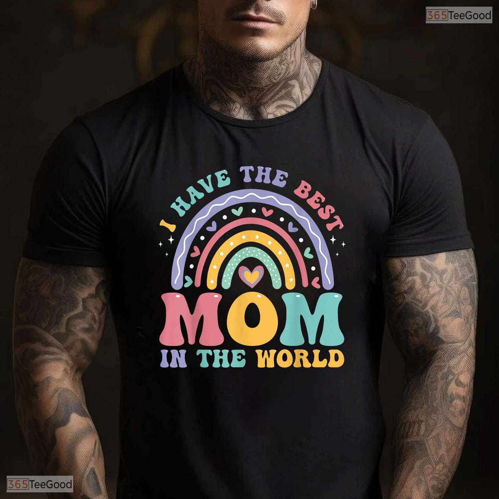 Best Mom In The World Cute Girls Mothers Day T-Shirt For Toddler Gift Present