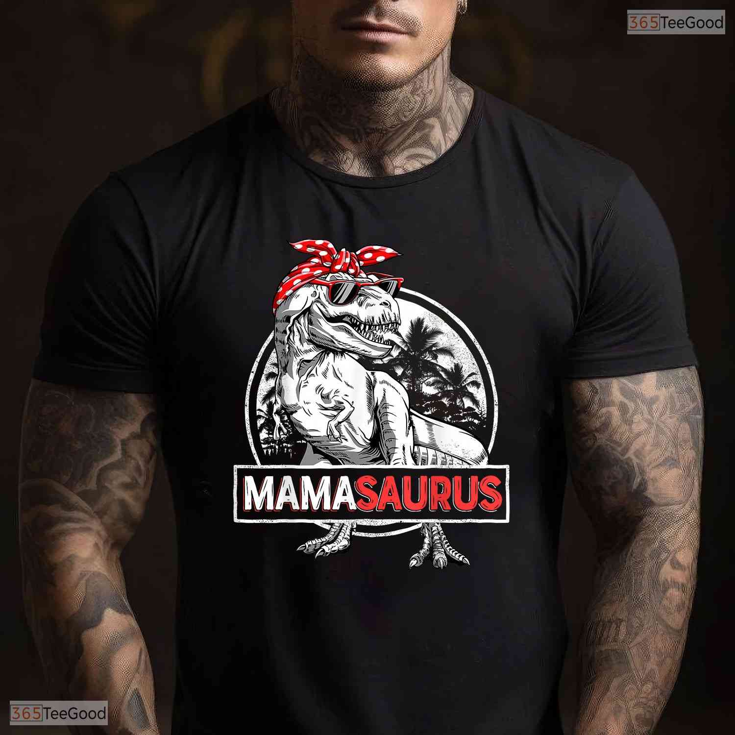 Mamasaurus Dinosaur Mom Funny T-Rex Mama Saurus Mothers Day T-Shirt For Her