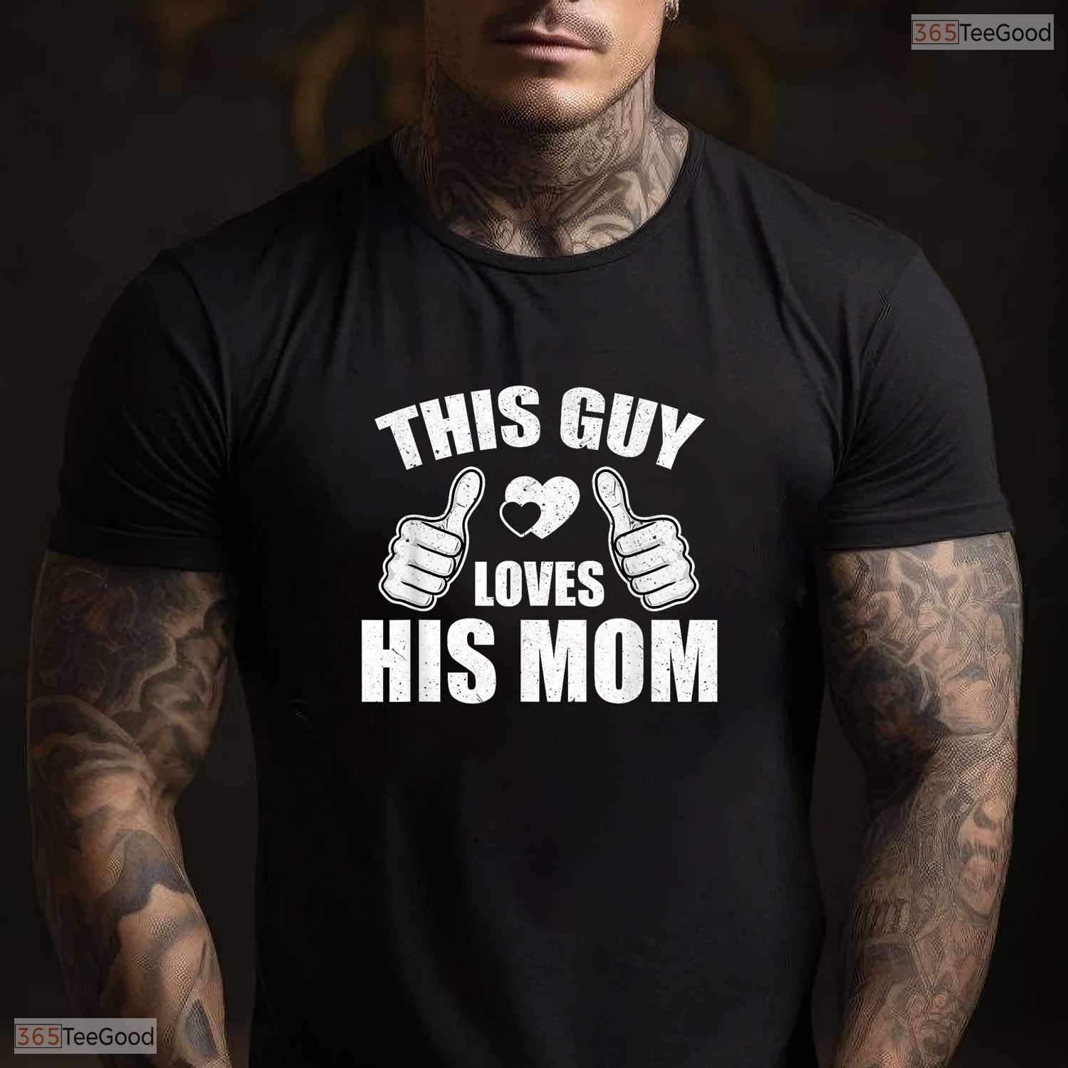 This Guy Loves His Mom Shirt Funny Son To Mom Mothers Day T-Shirt Present