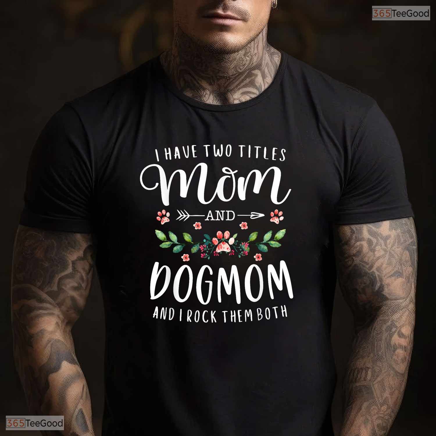 Mom And Dog Mom Floral Shirt Cute Floral Dog Mom Mothers Day T-Shirt Present