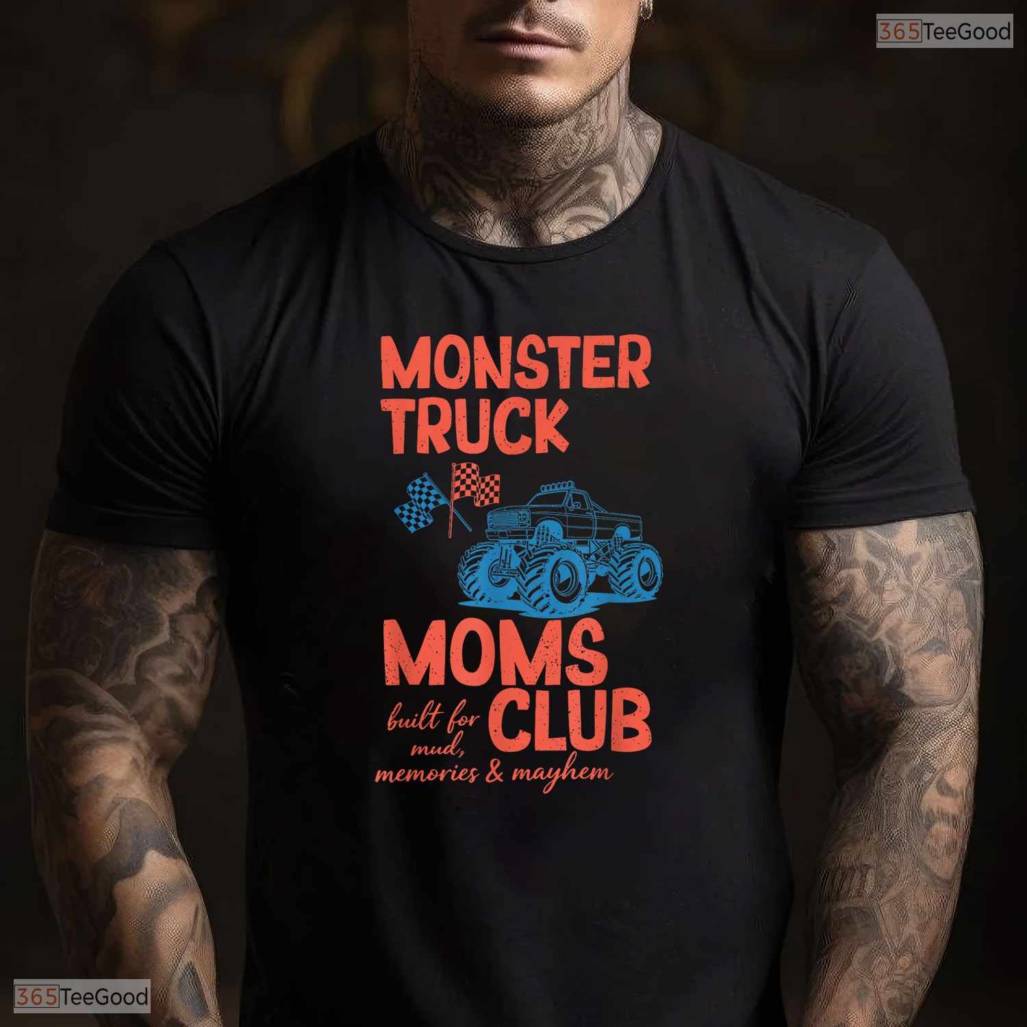 Monster Truck Moms Club Shirt Monster Truck Mama Mothers Day T-Shirt For Her