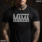 Checkered Mama T-Shirt Retro Black And White Checkerboard Mothers Day Gift