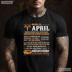 Aries Zodiac April Birthday T-Shirt - Born In April Tee - Astrology Gift For Men Women