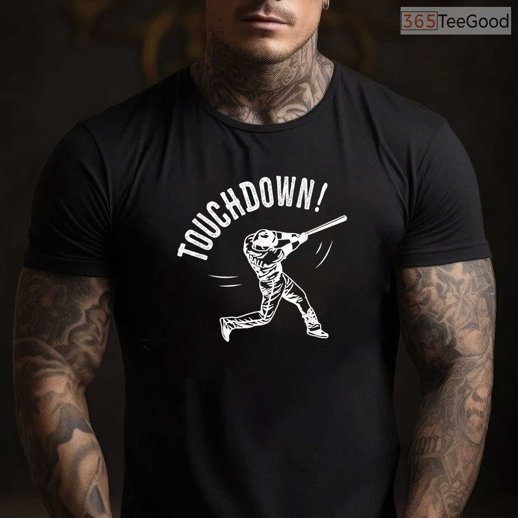 Touchdown Baseball Funny T-Shirt Sports Confusion Humor Mashup Novelty Gift