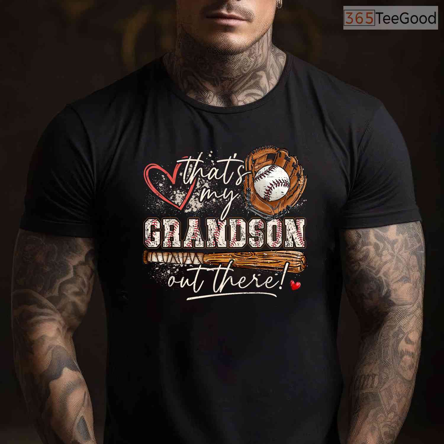 Thats My Grandson Out There Baseball T-Shirt Grandma Mothers Day Sports Gift